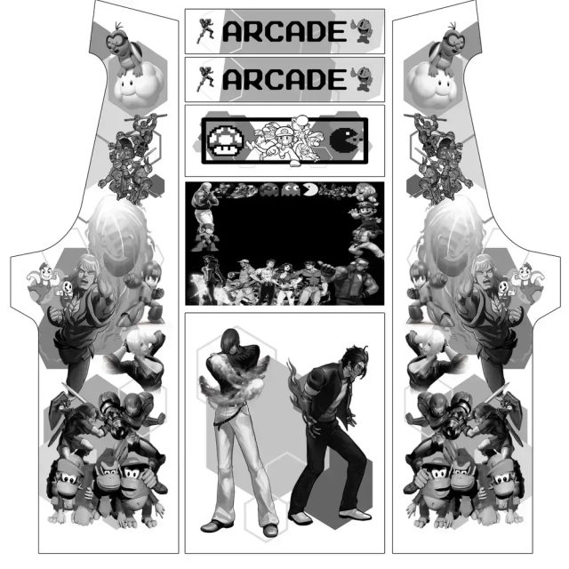 Diseño blanco y negro multijuegos